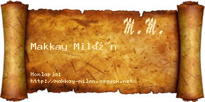 Makkay Milán névjegykártya